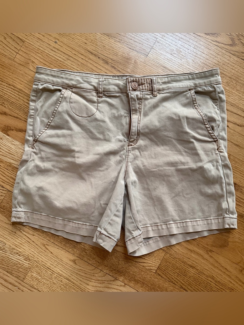 Anthropologie Beige Cotton Shorts